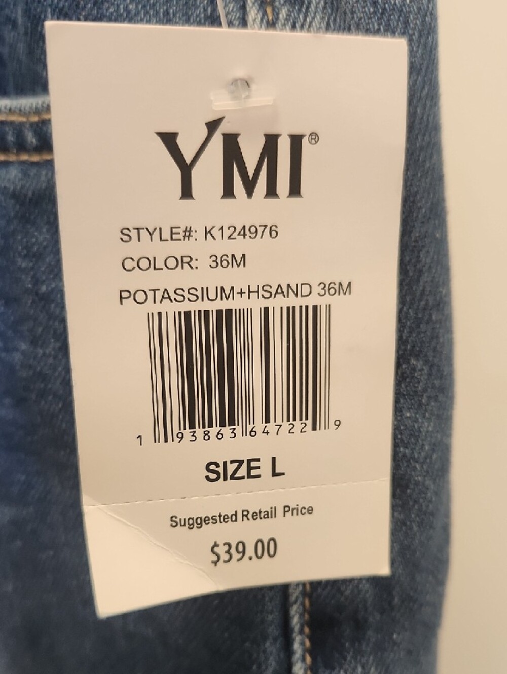 YMI Medium Wash Denim Mini Skirt with Raw Hem - Picture 6 of 6